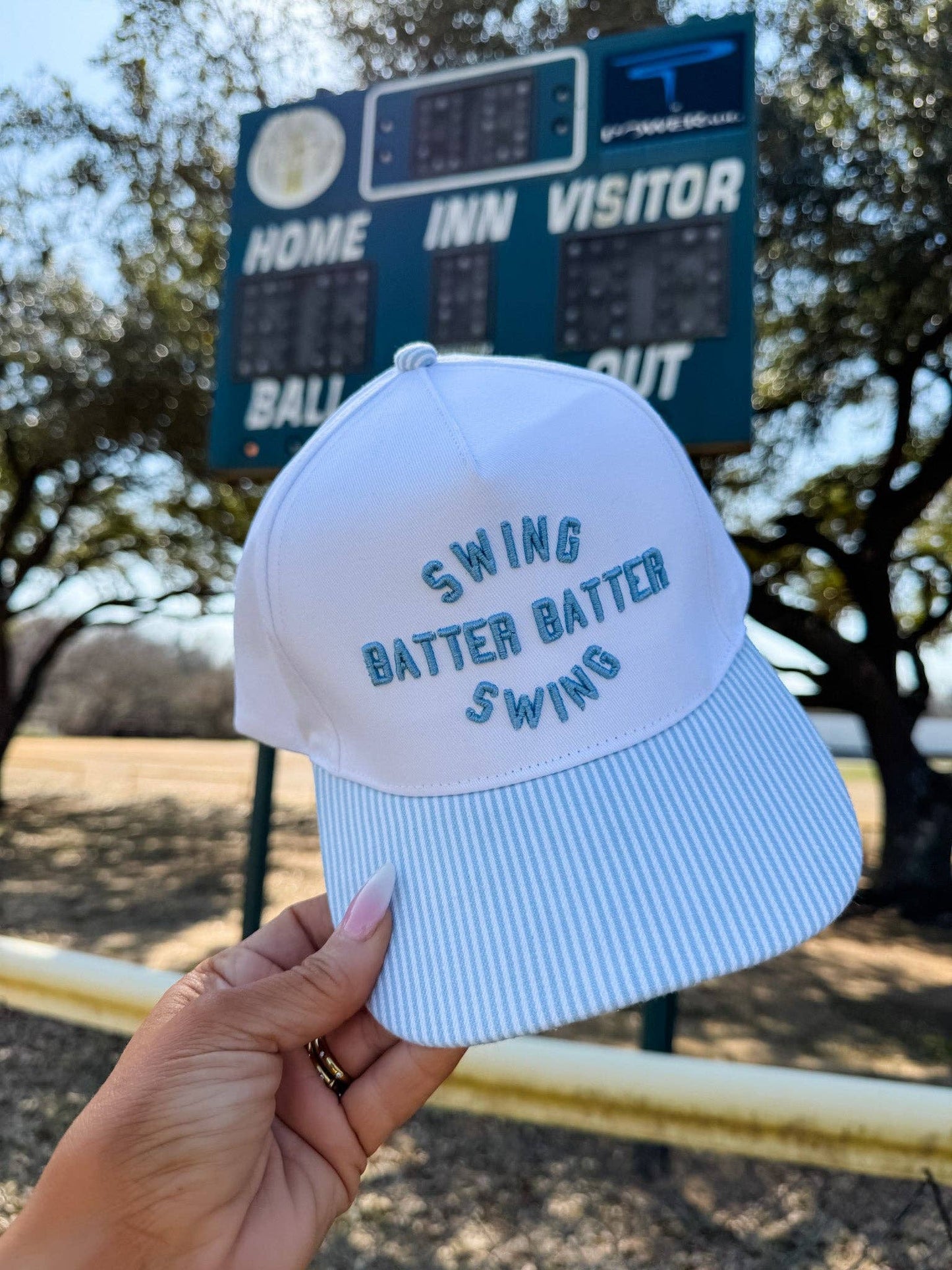 Swing Batter Stripe Cap ready to ship