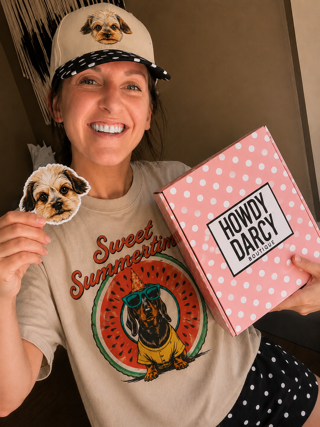 Ready for Summer trucker hat pre order with red polka dot