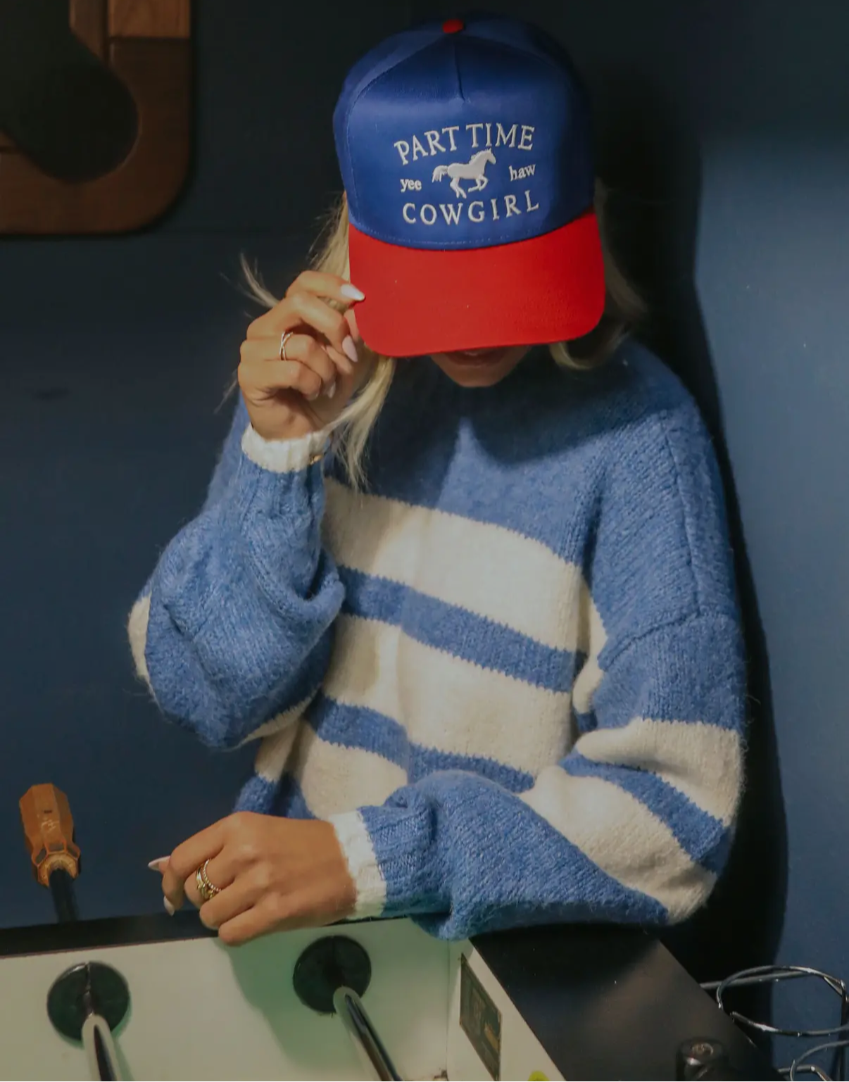 Part Time Cowgirl Two Tone Trucker hat-ready to ship