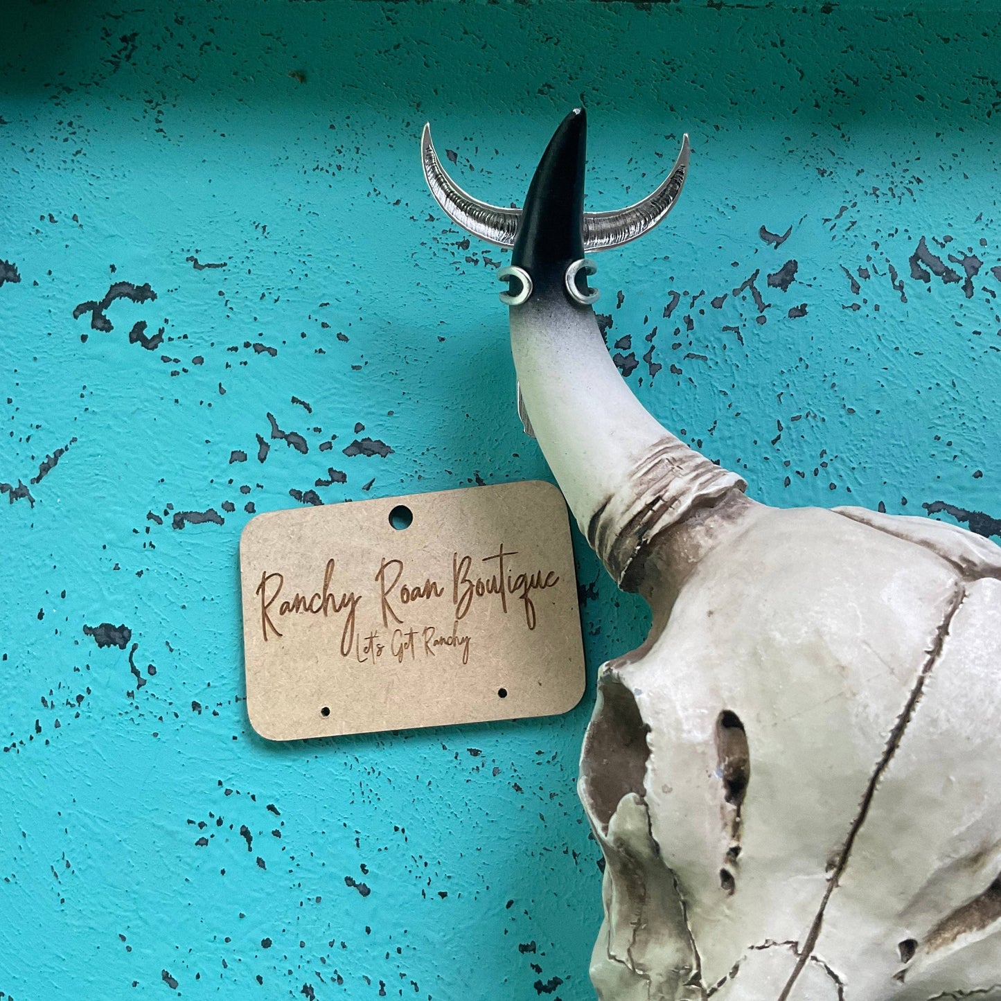 Turquoise Longhorn Stone Western Ring