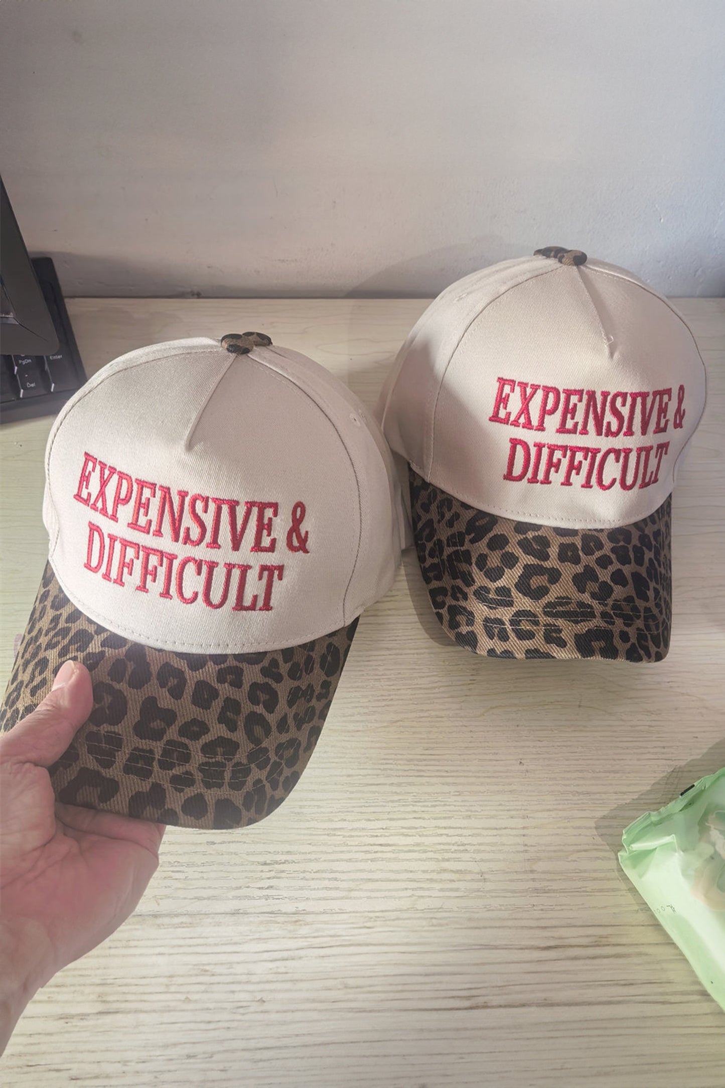 Red Dahlia EXPENSIVE & DIFFICULT Leopard Contrast Brim Cap