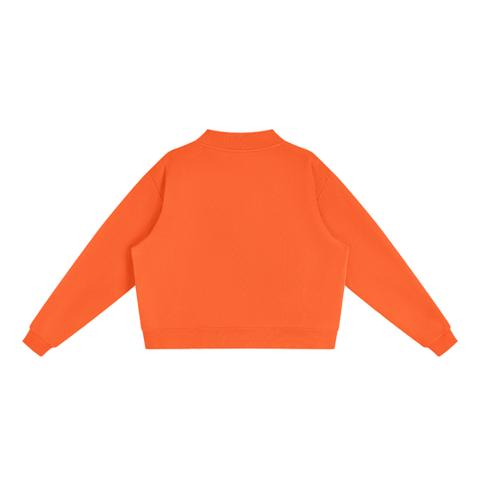 Essential Fleece Mock-Neck Crew Sweatshirt