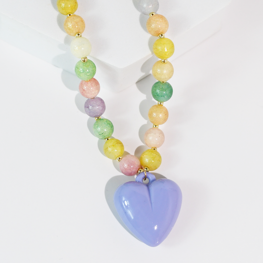Happy colorful heart Necklace