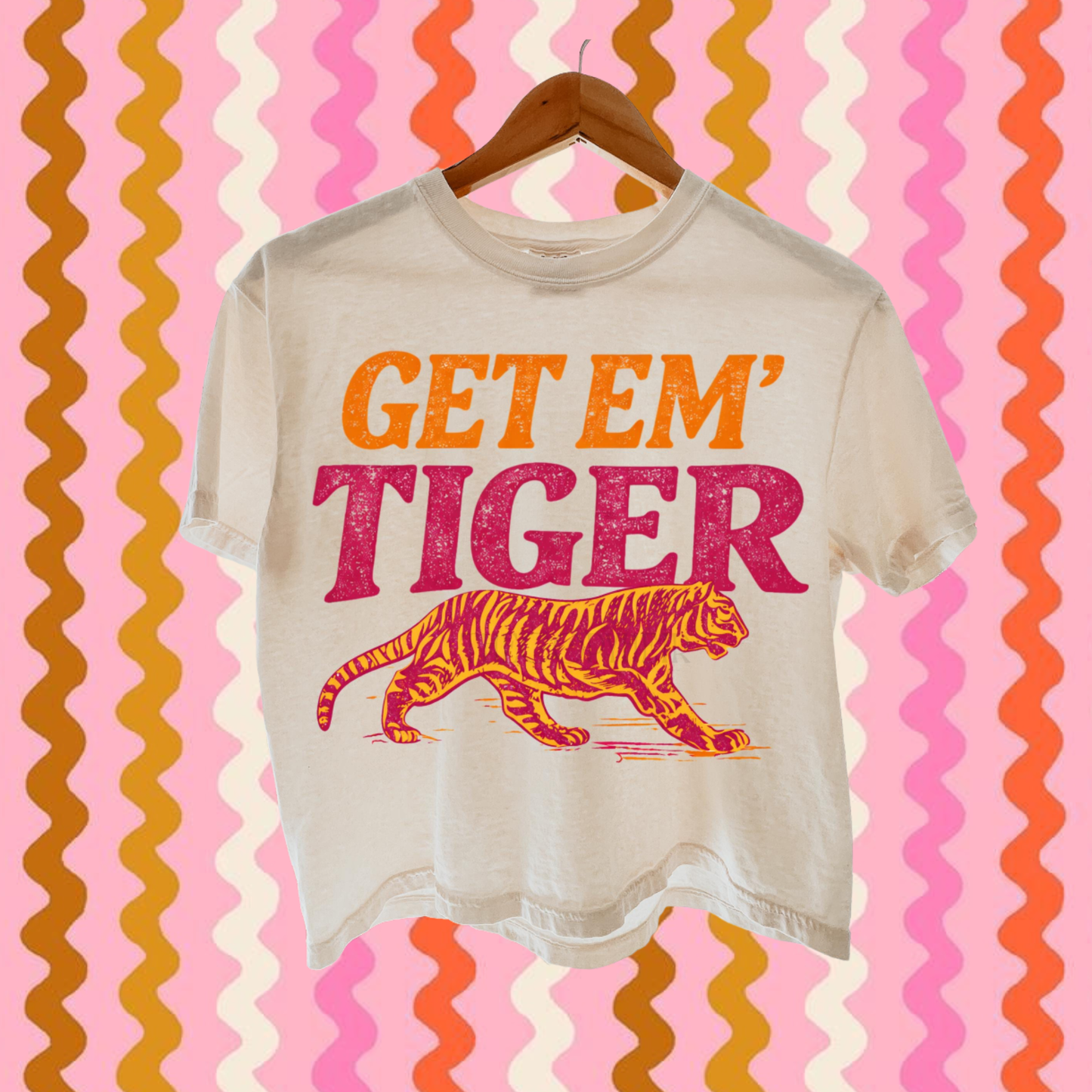 Get Em’ Tiger crop tee pre order