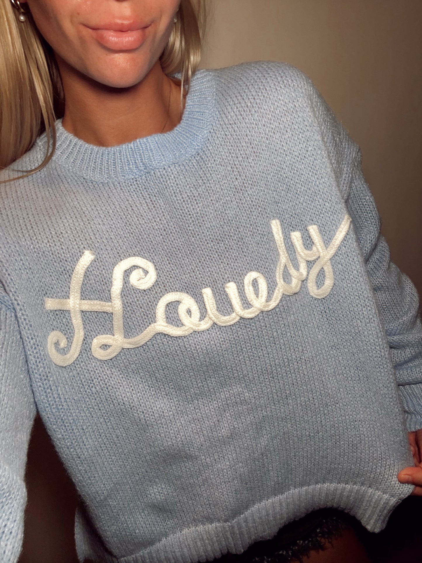HOWDY EMBROIDERED KNIT SWEATER-ready to ship