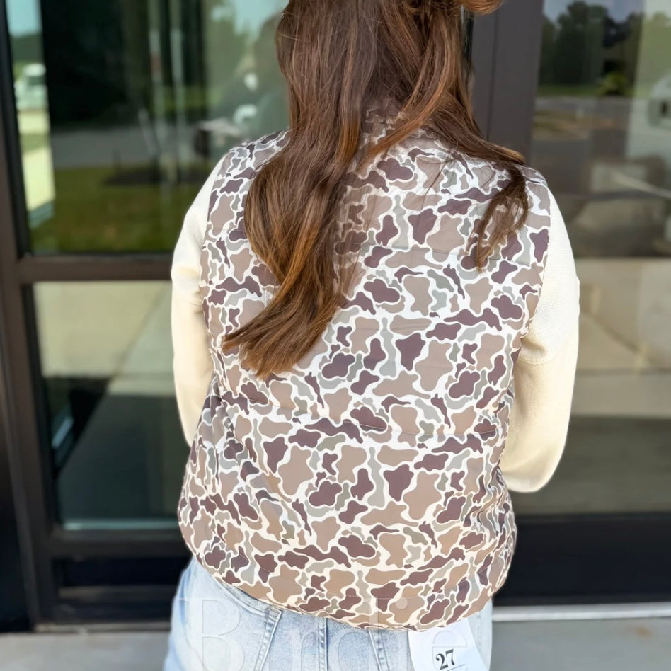 BIRDIE PREORDER Duck Camo Puffer Vest