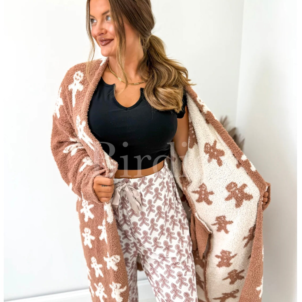 BIRDIE PREORDER Gingerbread Snuggle Reversible Cardigan