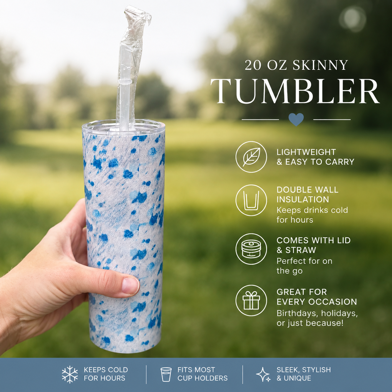 20 oz skinny tumbler