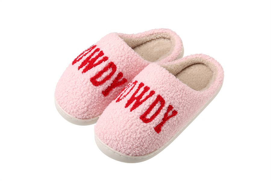 Howdy slippers ready to ship