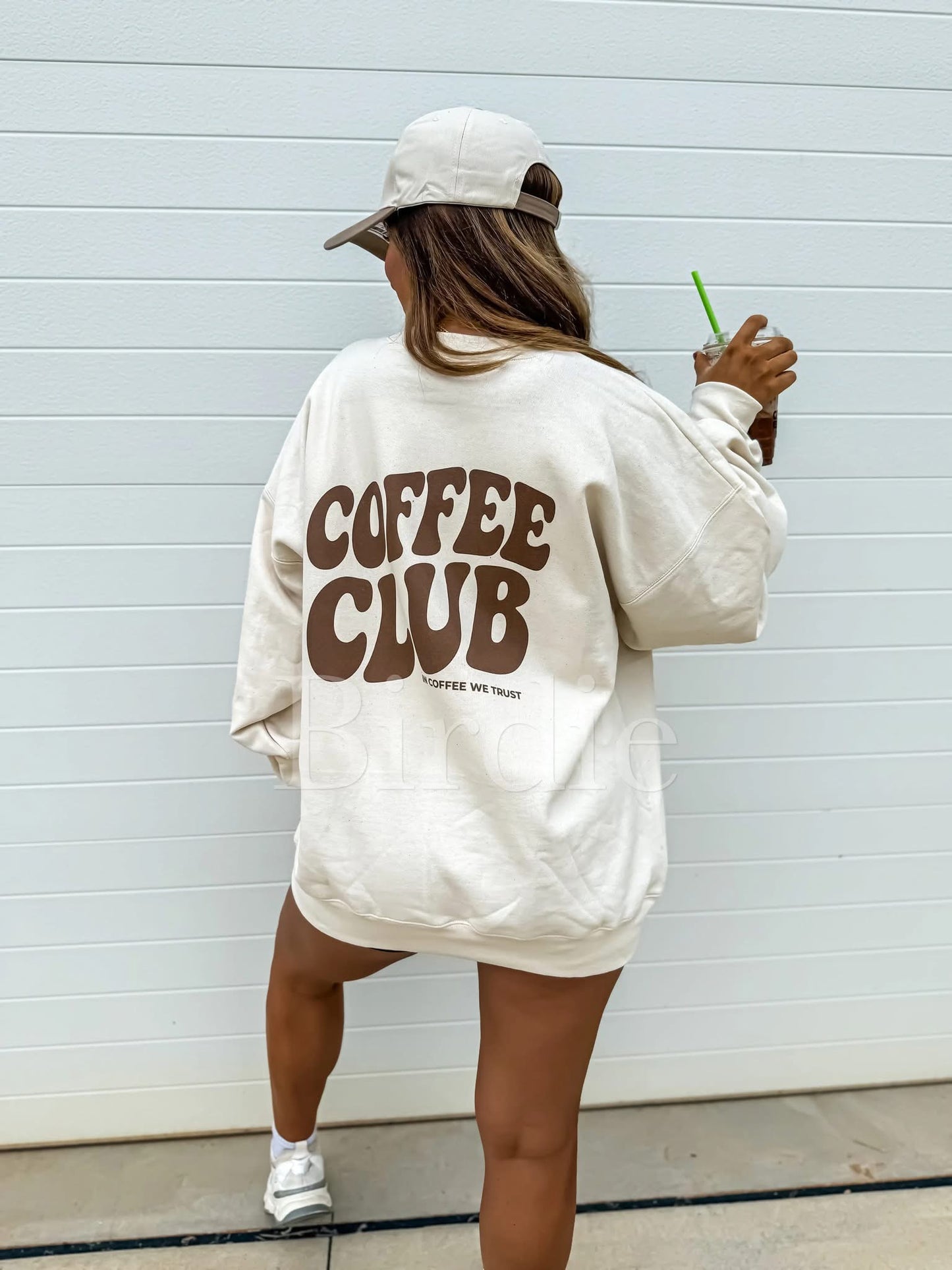 Pre order Coffee CLub Graphic Crewneck on Natural