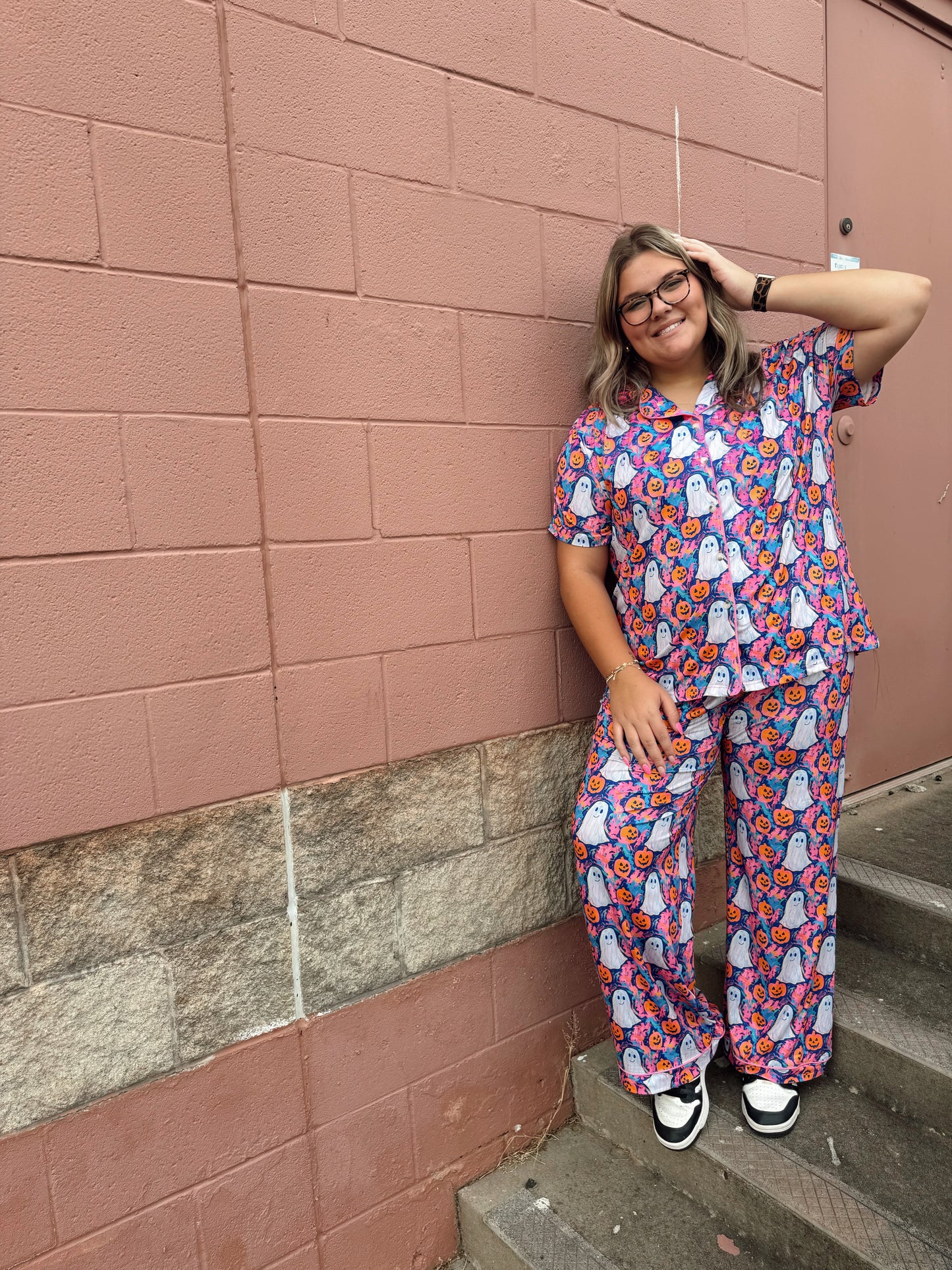 BIRDIE PREORDER Purple Ghost PJ Pants Set