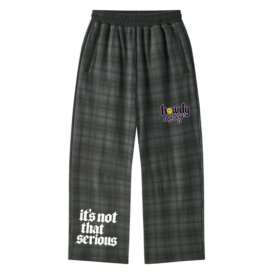 Burn it down and build it better Plaid Straight Leg Pants