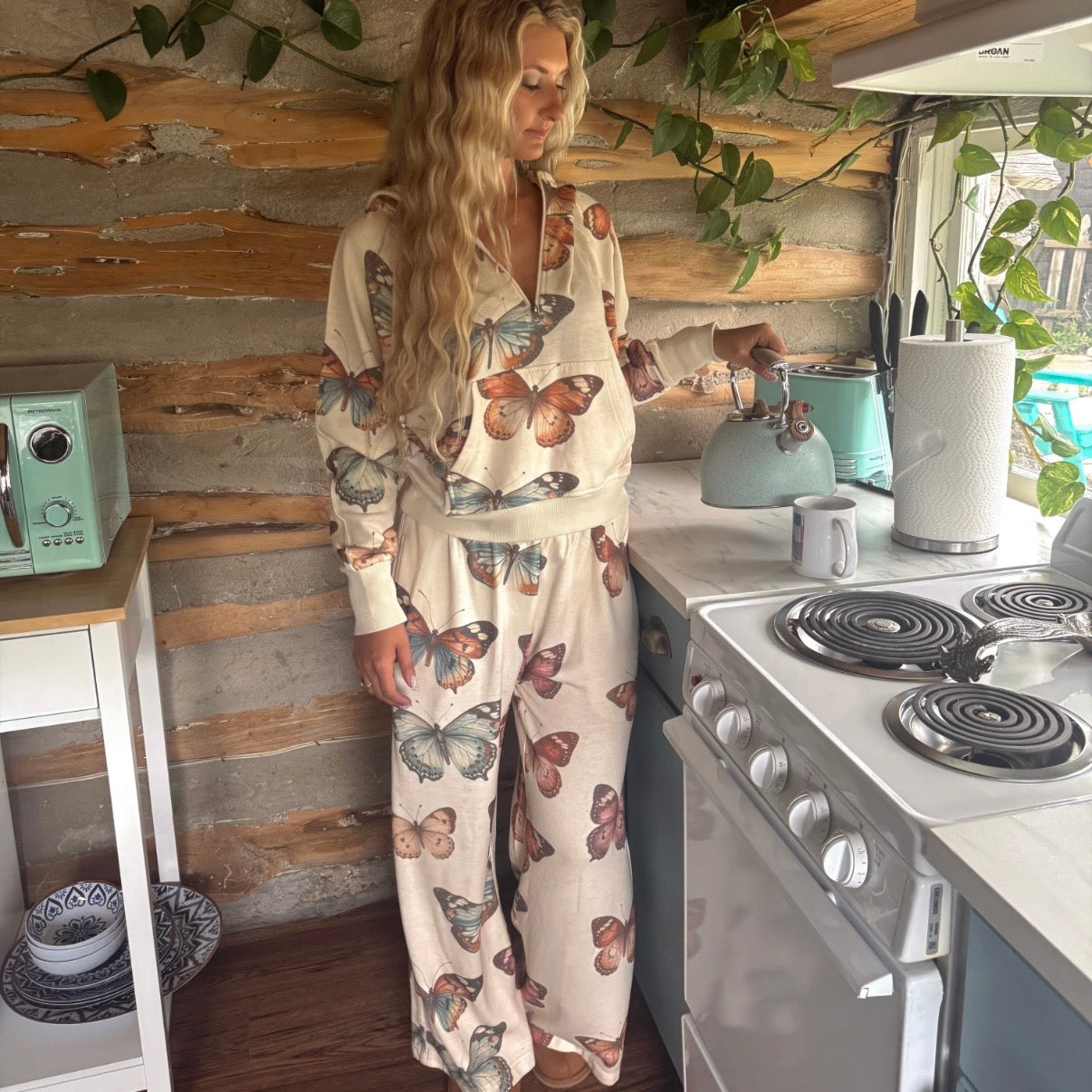 pre order camo and butterfly easy does it pullover and jogger set