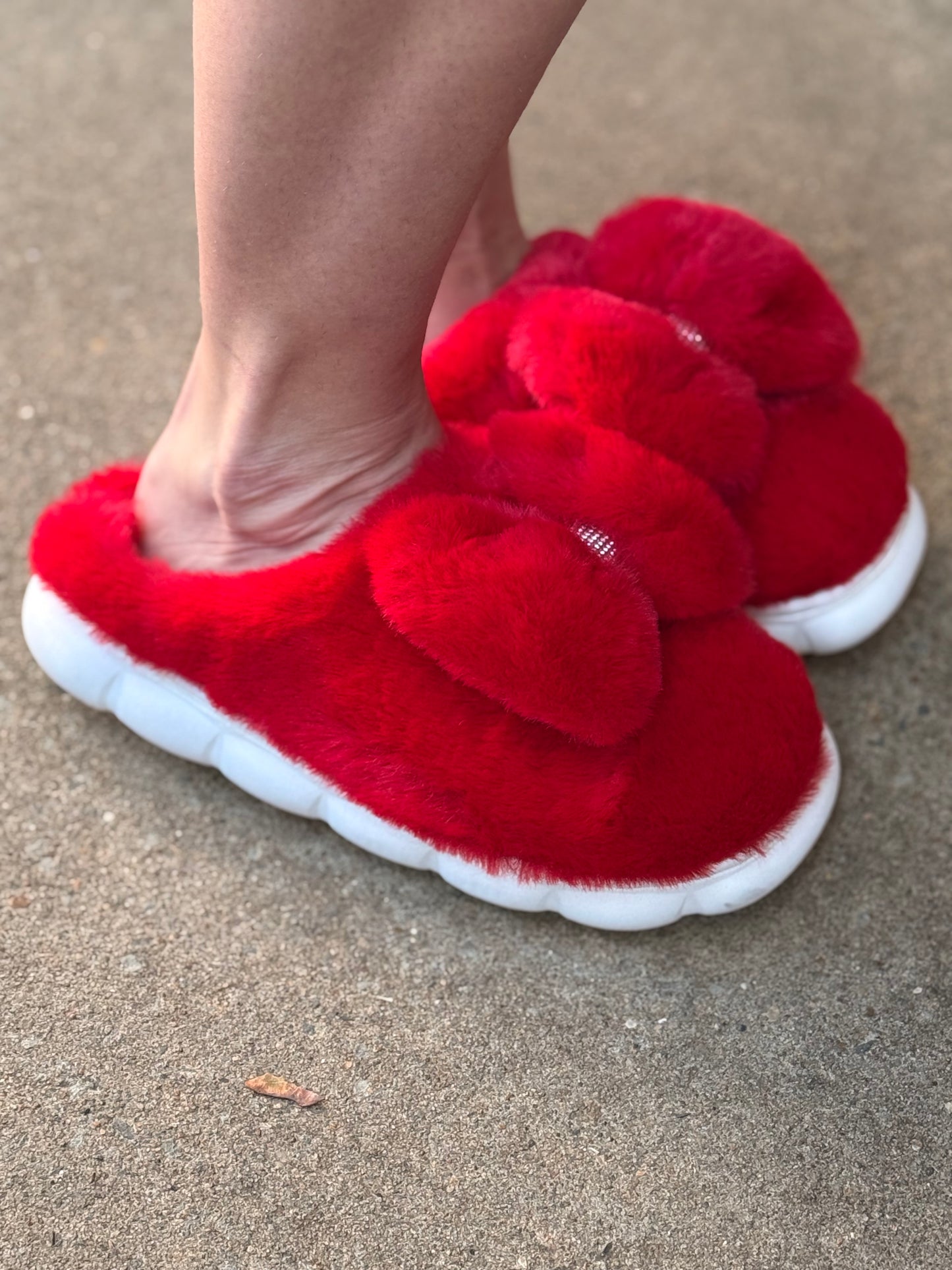 Crimson Bamboo kitty slippers