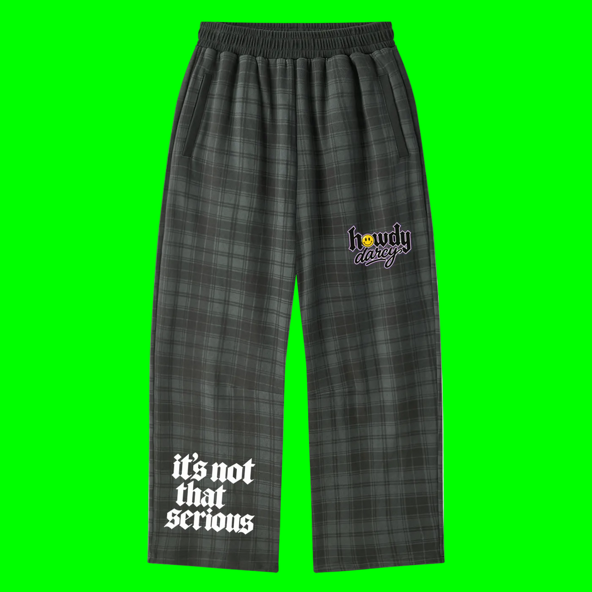 Burn it down and build it better Plaid Straight Leg Pants