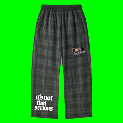 Burn it down and build it better Plaid Straight Leg Pants