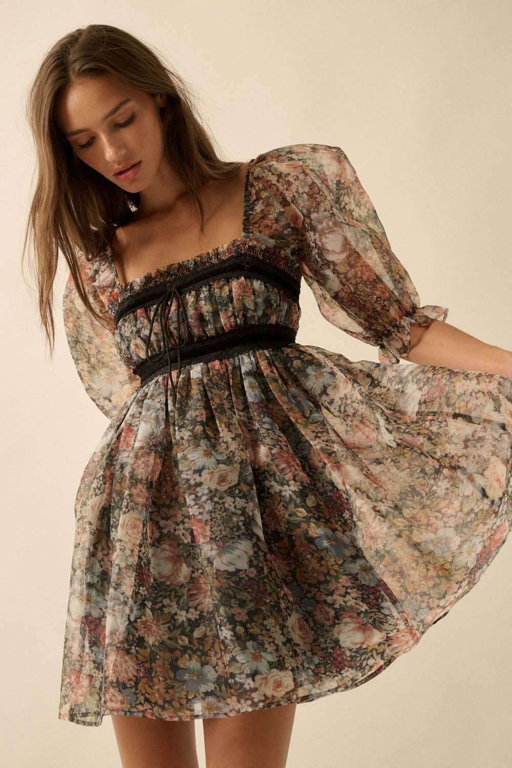 Wild Daisy Babydoll Dress/ready to ship
