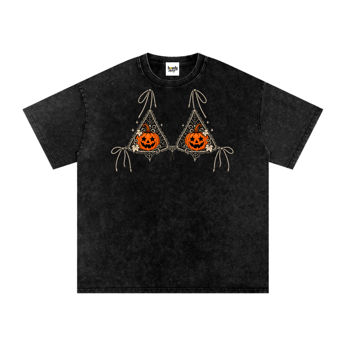 Snow Washed Oversized Cotton T-Shirt