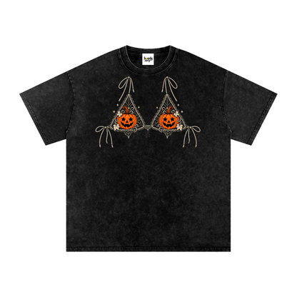 Snow Washed Oversized Cotton T-Shirt
