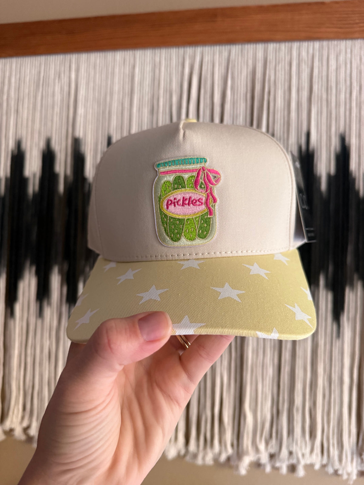 Pickles patch trucker hat