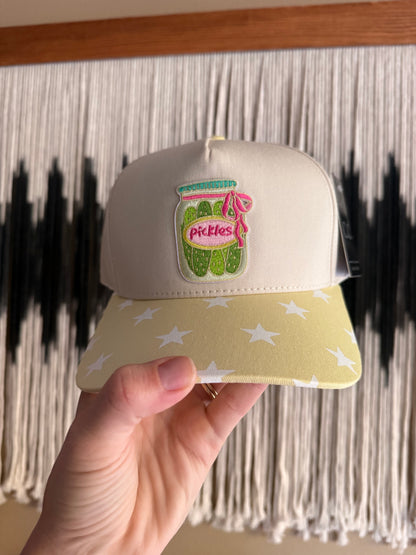 Pickles patch trucker hat