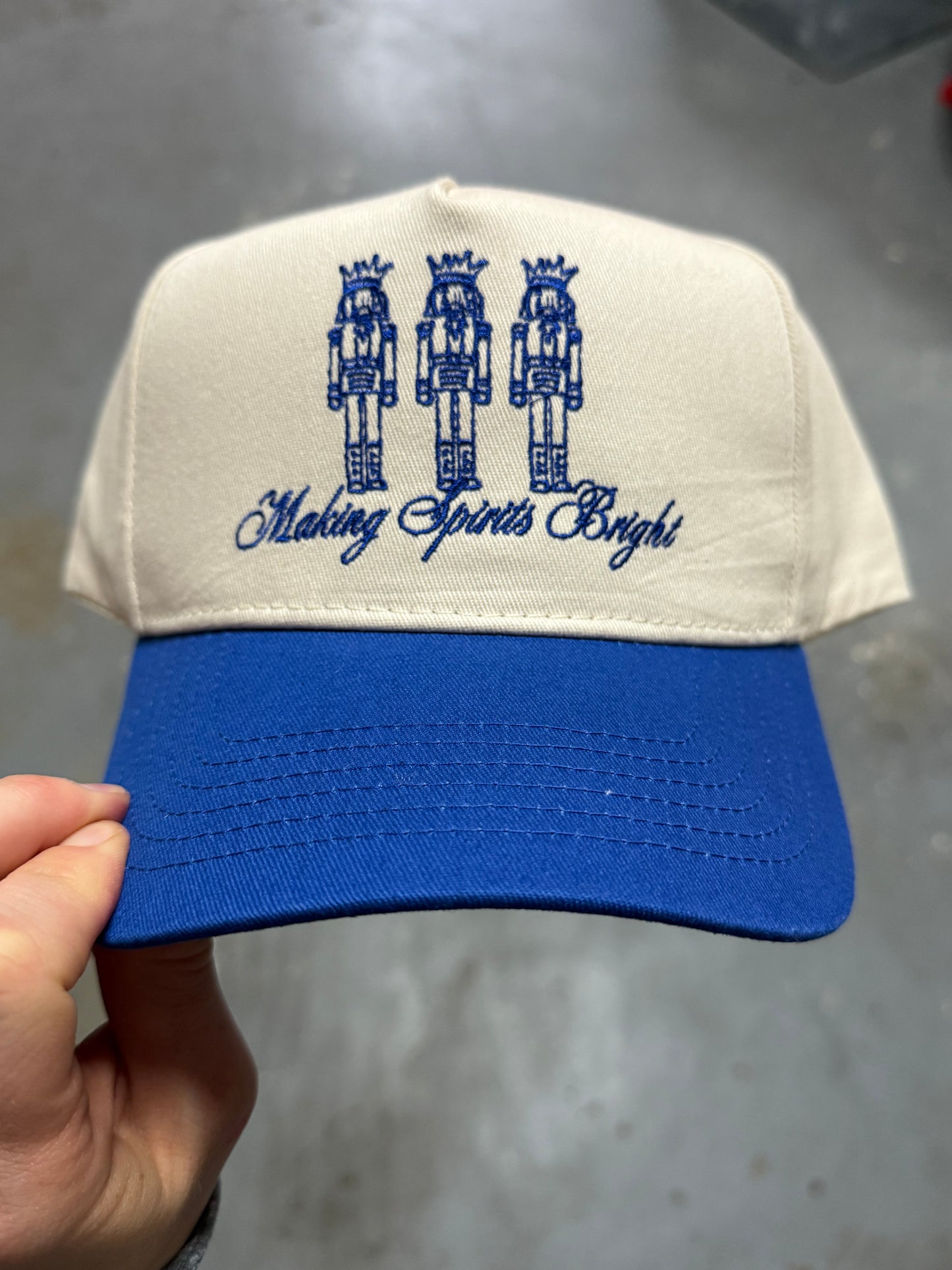 Making Spirits Bright - Blue Vintage Trucker Hat