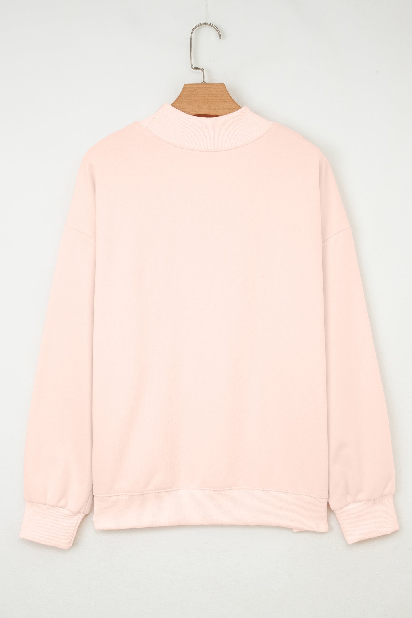 Apricot Pink Bubble Gum Bunny Chenille Patch Sweatshirt