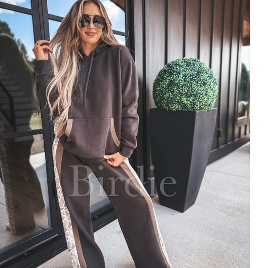 BIRDIE PREORDER Charcoal Hoodie Pant Set ( Sold Individually!)
