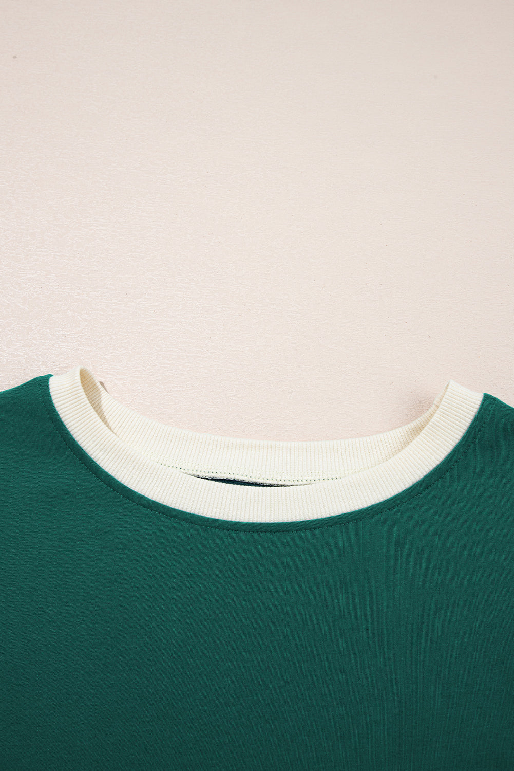 Black Colorblock Edge Drop Shoulder T Shirt and Skort 2Pcs Set