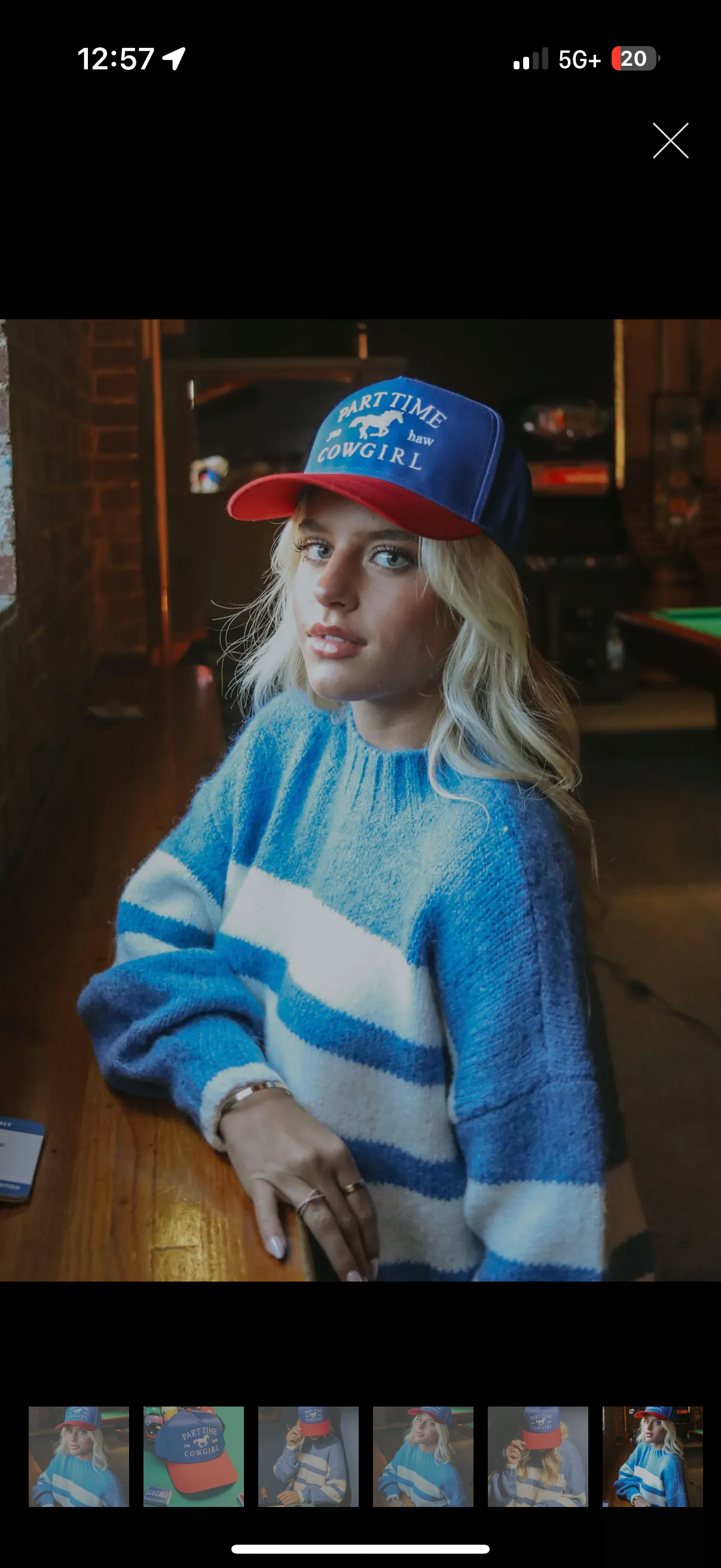 Part Time Cowgirl Two Tone Trucker hat-ready to ship