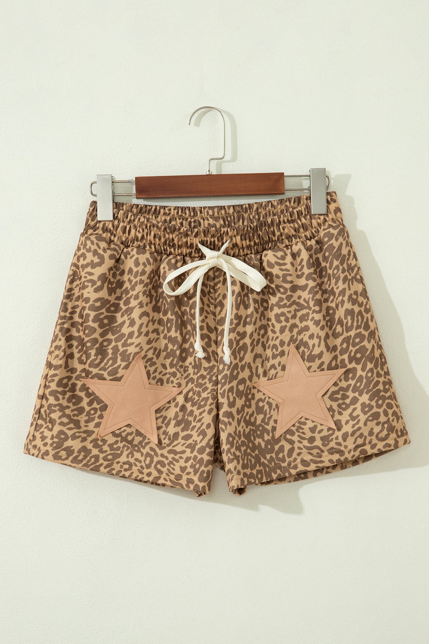 Khaki Leopard Shorts pre order