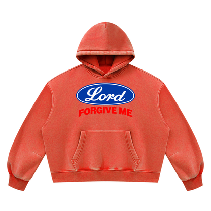 Unisex Vintage Wash Boxy Fleece Hoodie