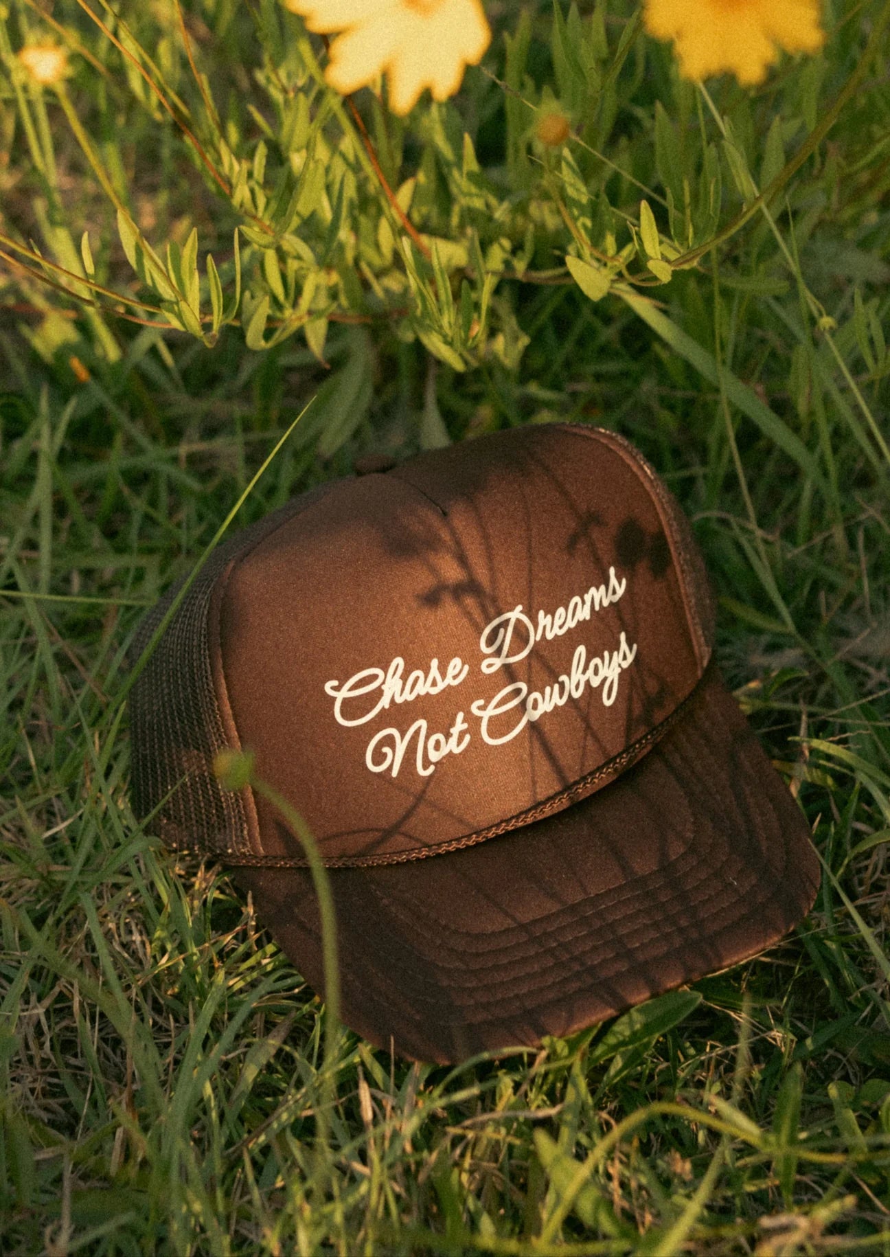 Chase Dreams Script Hat- Brown