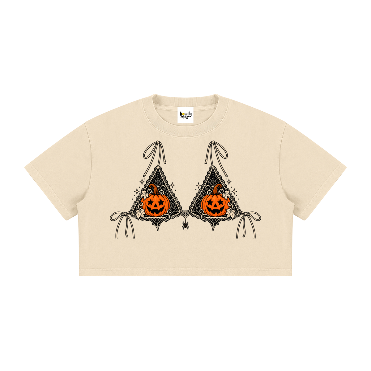 Women's Mineral Wash Cotton Crop T-Shirt