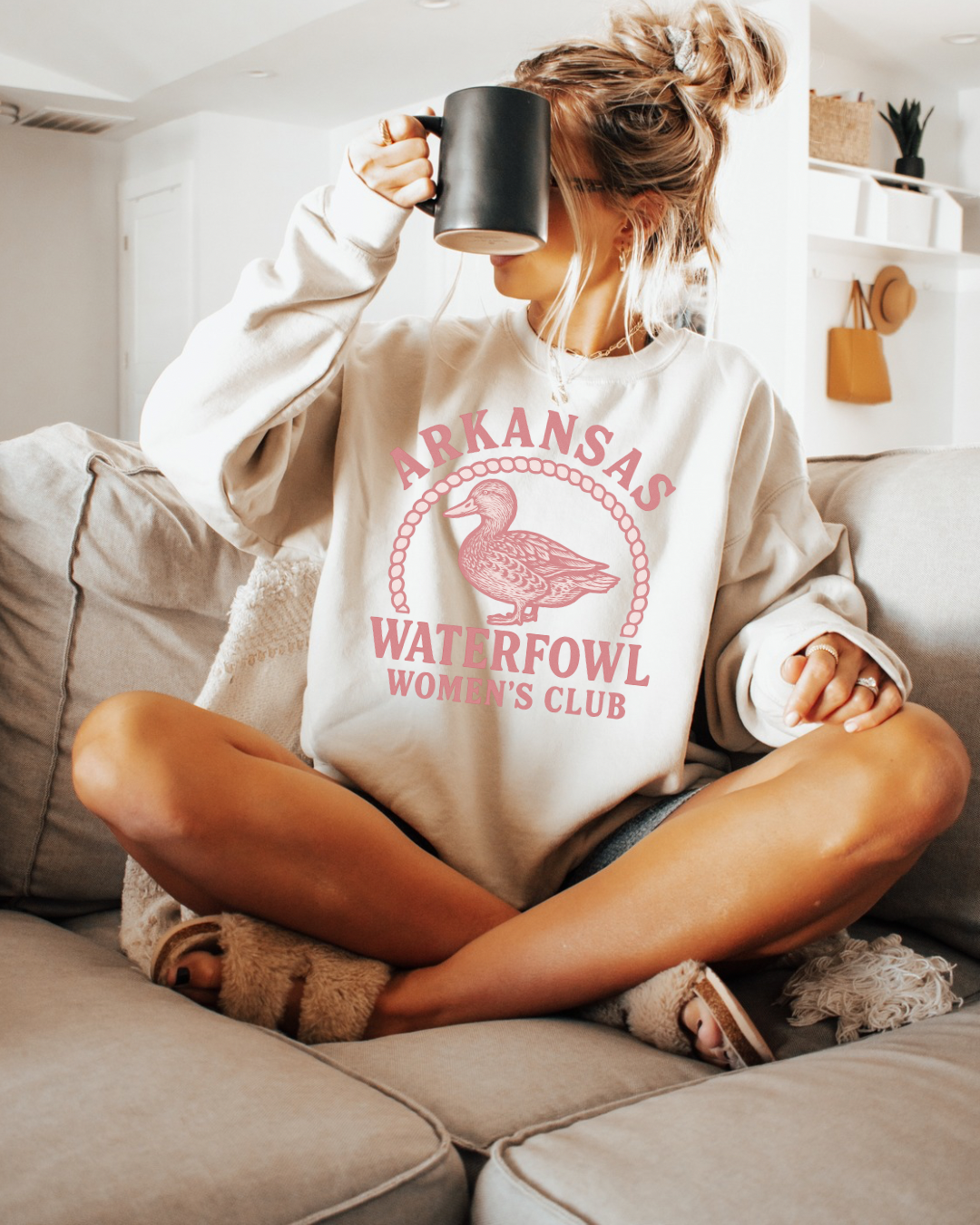 Arkansas waterfowl women’s club sweatshirt