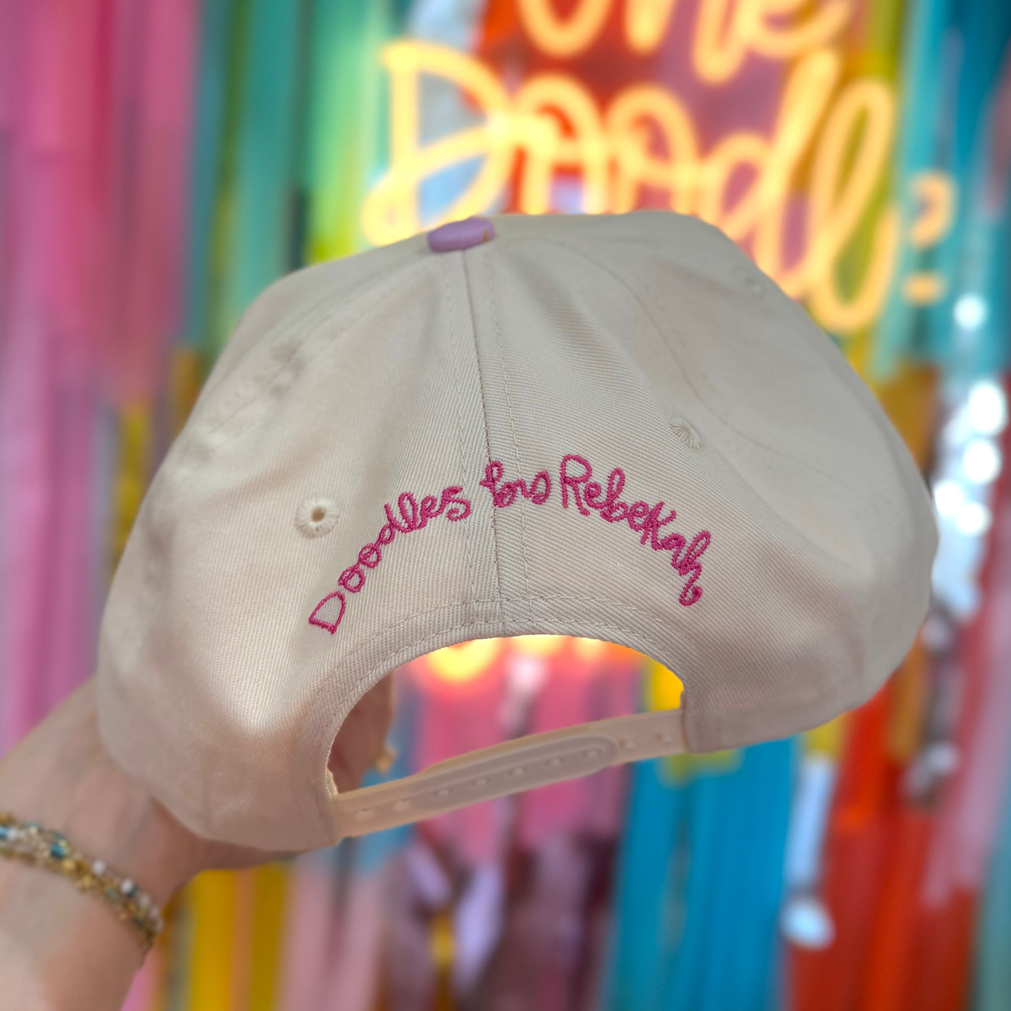 Follow Your Dreams Embroidered Hat With Decorative Bill