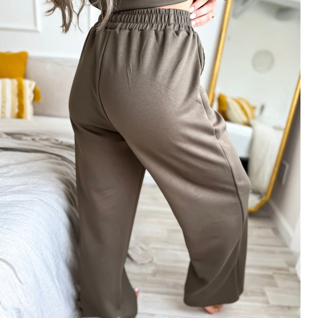 BIRDIE Army Green Scuba Pants ready to ship