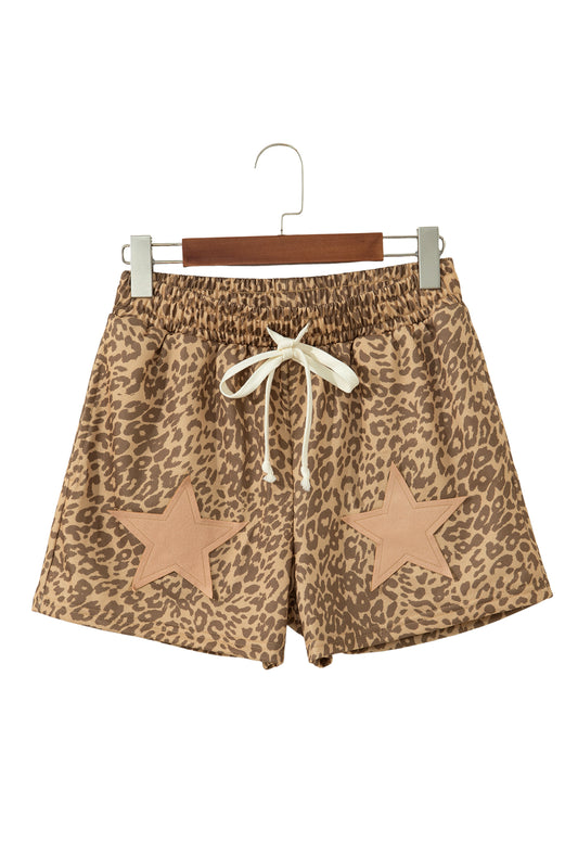 Khaki Leopard Shorts pre order