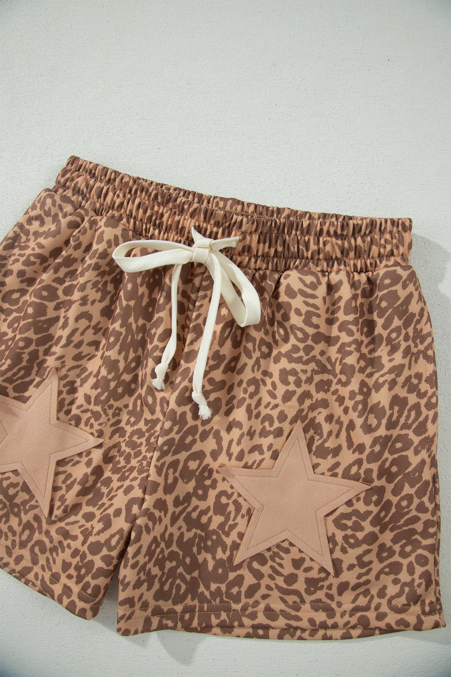 Khaki Leopard Shorts pre order