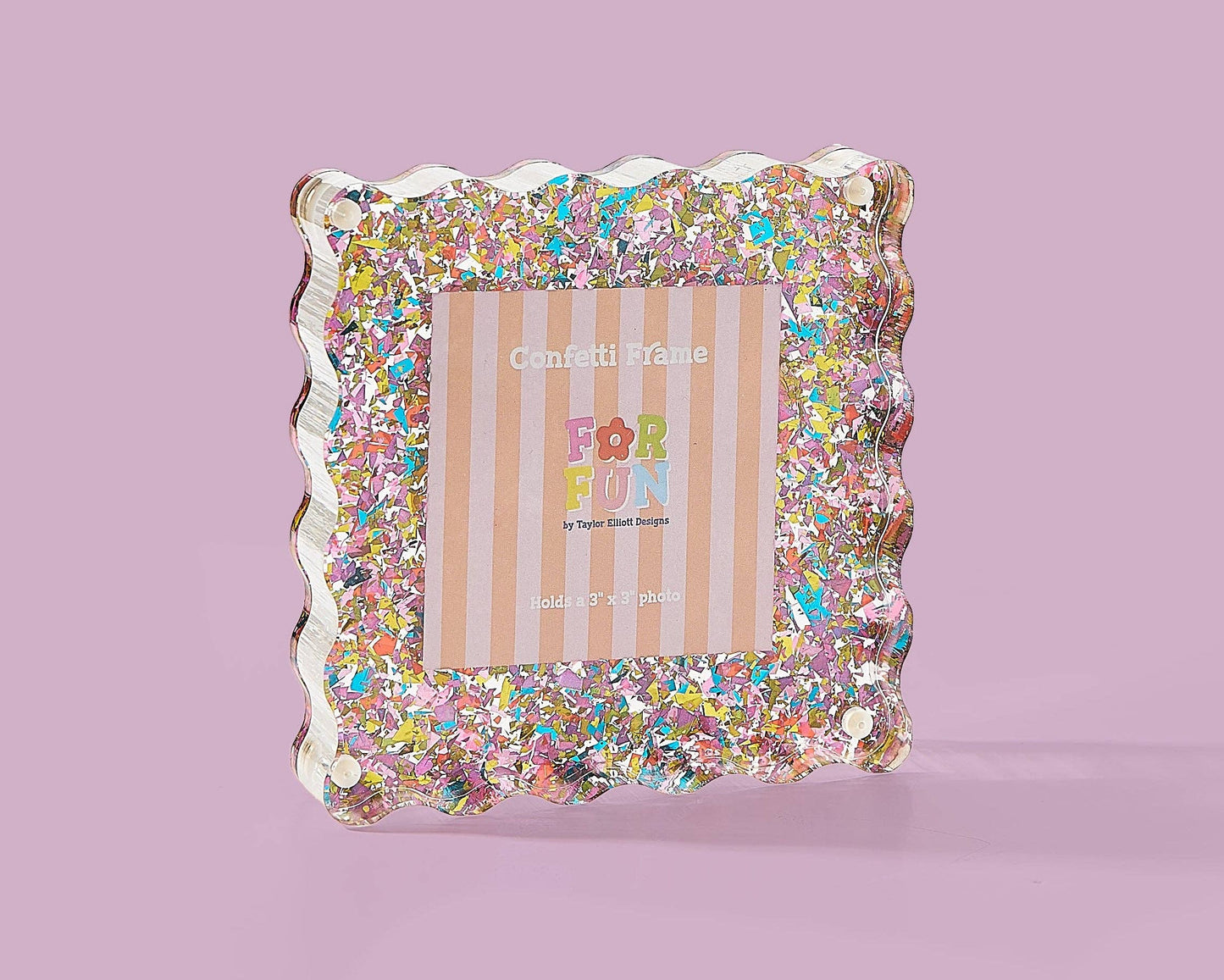FOR FUN - Acrylic Picture Frame - Small - Happy Confetti