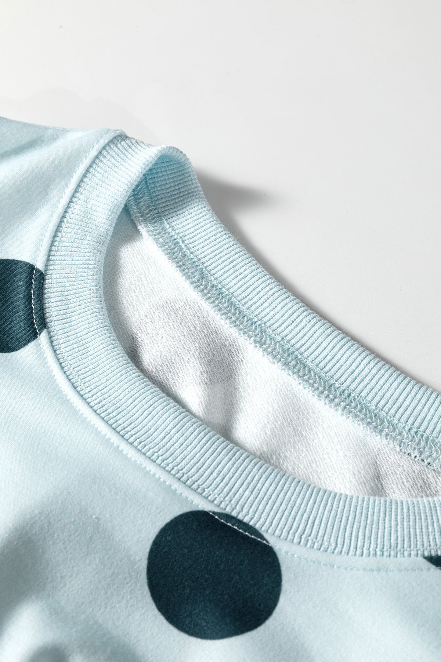 Sky Blue Polka Shorts Set