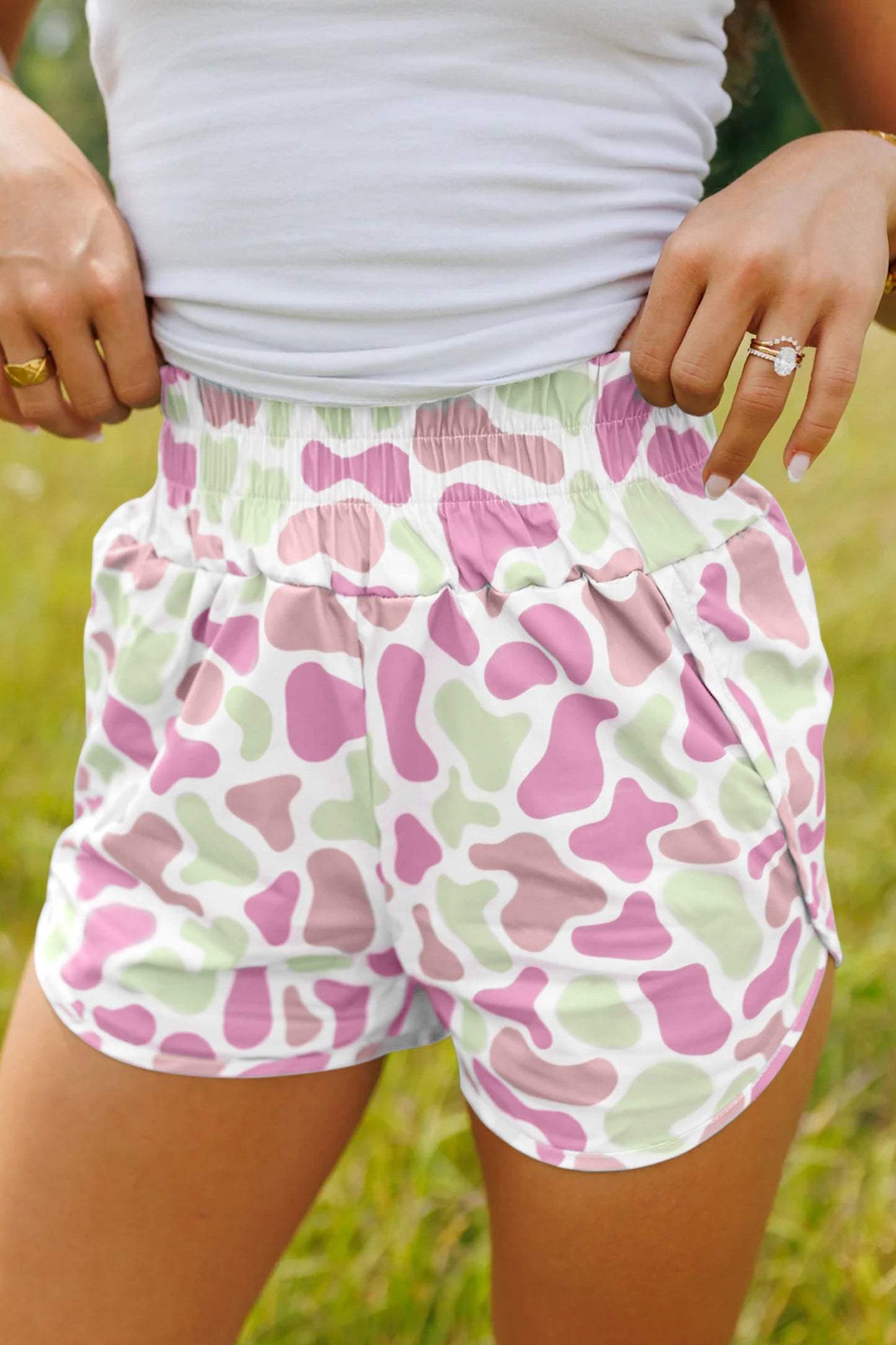 Camouflage Print Shorts-3 color options