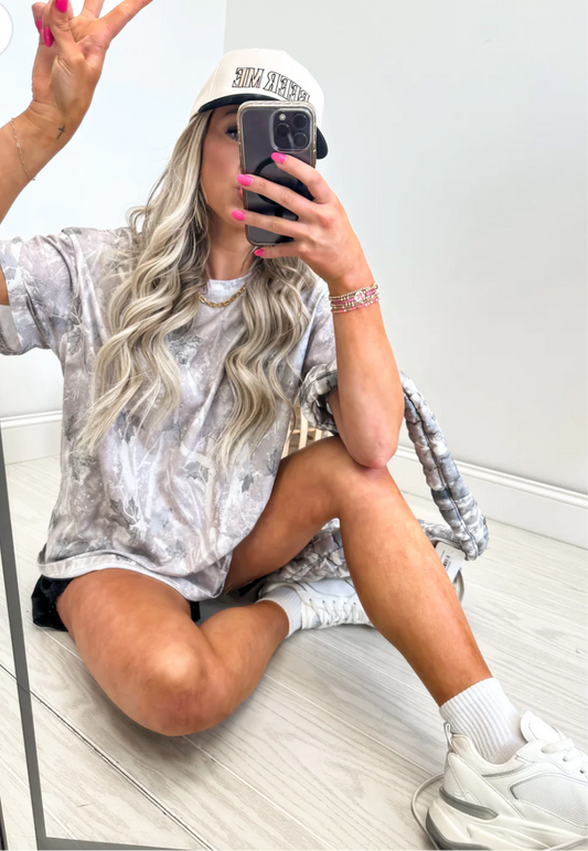 Birdie Exclusive Iced Out Camo Oversized Tee