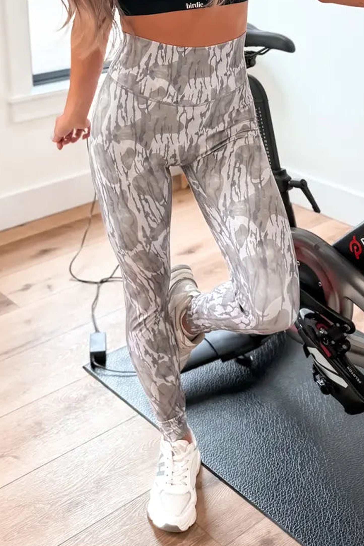 Multicolour Camouflage Pattern High Waist Leggings