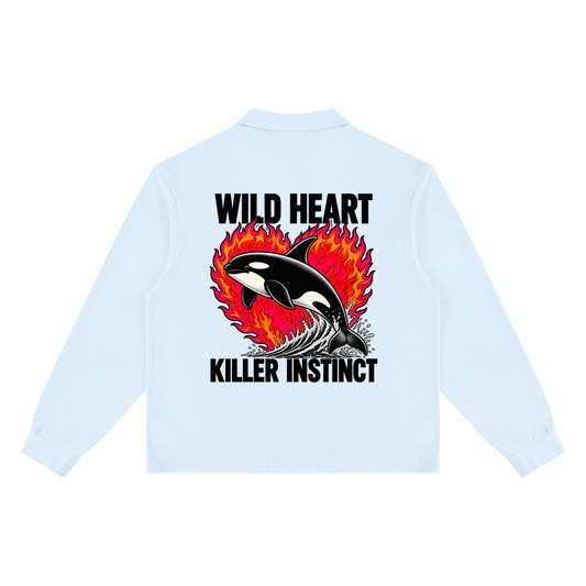 Wild heart killer instinct Long Sleeve Polo Shirt