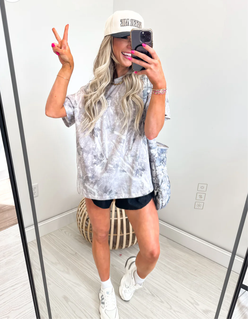 Birdie Exclusive Iced Out Camo Oversized Tee