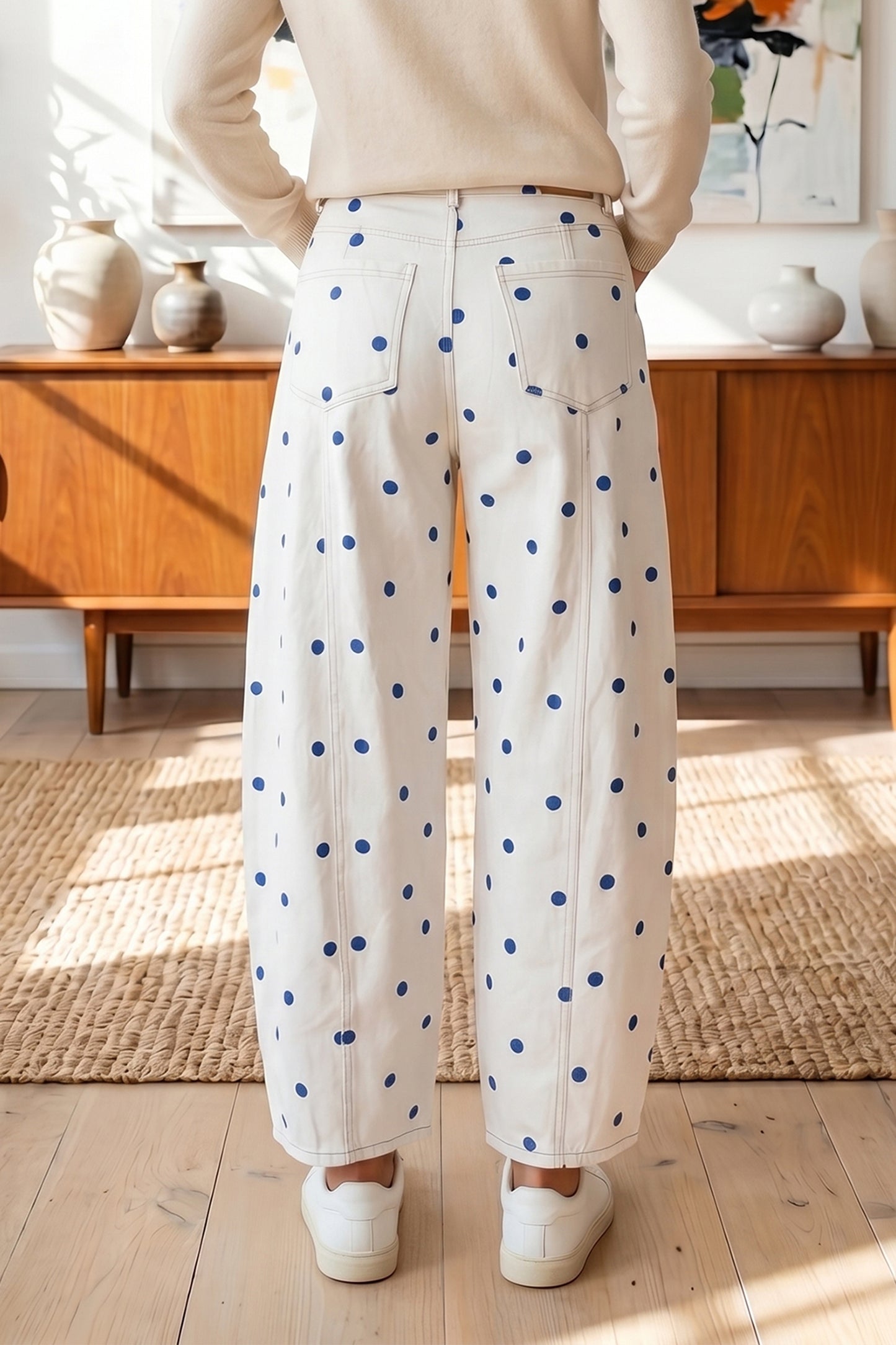 Polka Dot  Barrel Jeans pre order