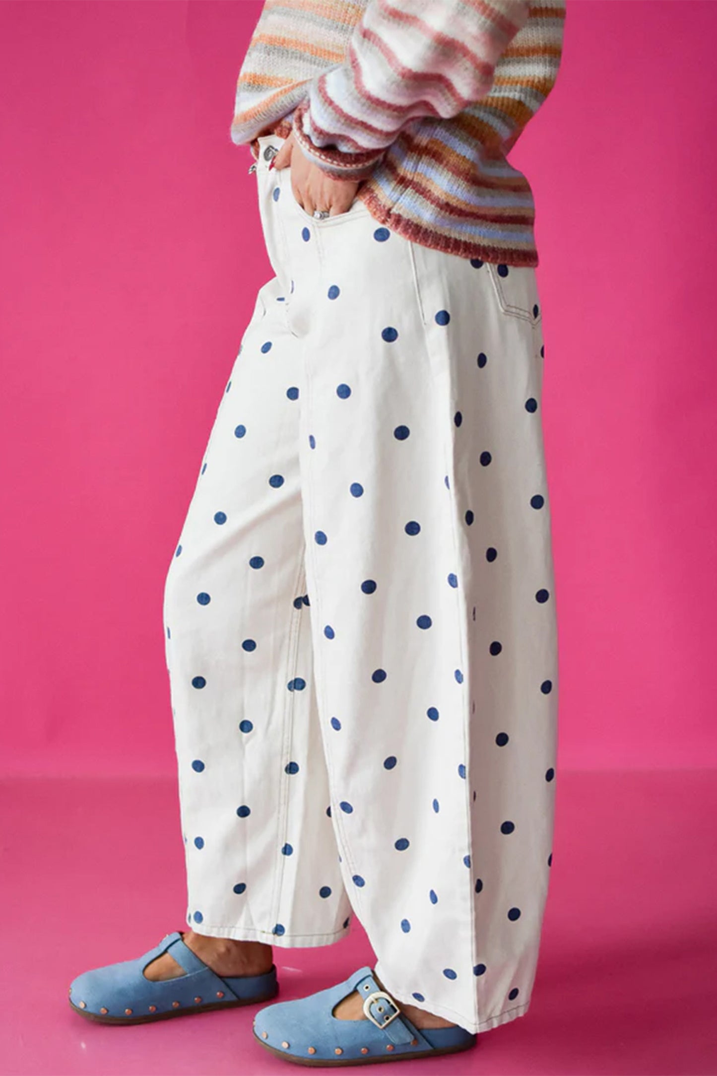 Polka Dot  Barrel Jeans pre order
