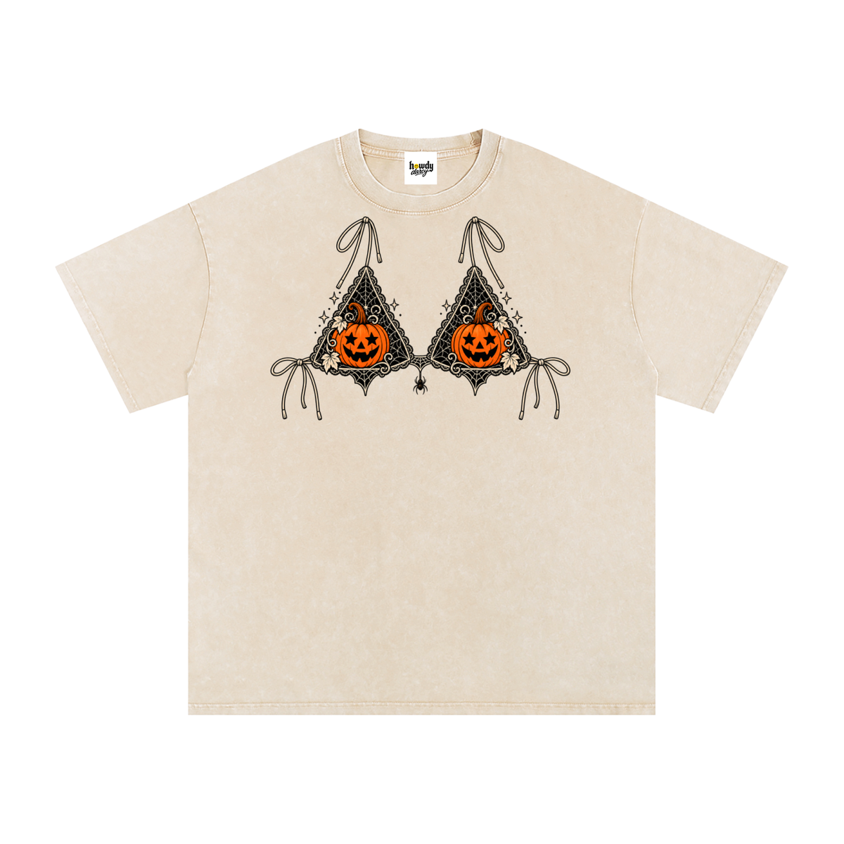 Snow Washed Oversized Cotton T-Shirt