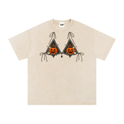 Snow Washed Oversized Cotton T-Shirt